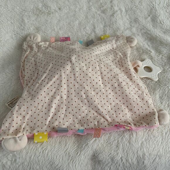 Appease Toy Pink Mouse Baby Lovey Teether Tags Minky 11” Plush Soother Blanket - Picture 4 of 6